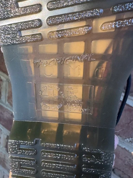 Dr.Martens Arcadia Distressed Leather Lace-Up Pink/Black Boots - Size 7 Women’s - Picture 5 of 6